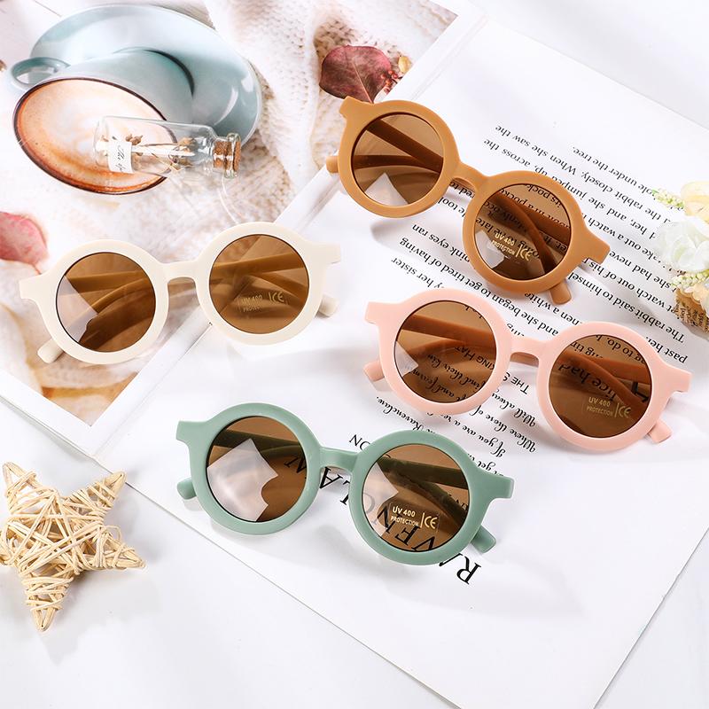 2-8 Years Kids Cute Round Sunglasses for Baby Girls Boys Children Sun Glasses Outdoors UV400 Protection Candy Color De Sol Gafas