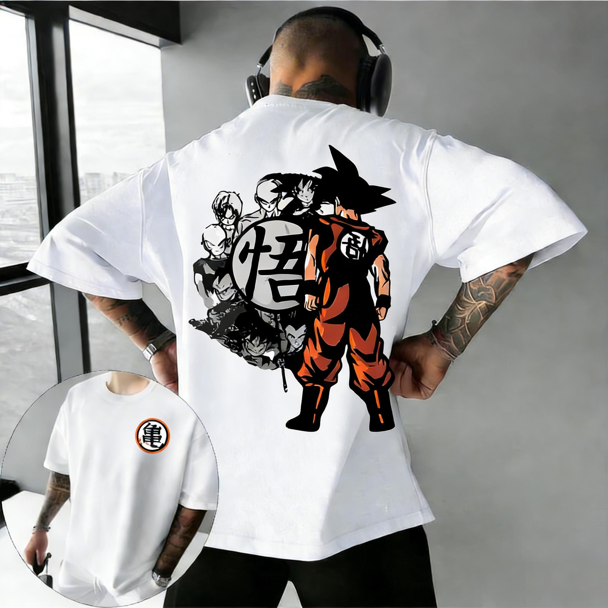 

Plus Size Dragon Ball Anime Printed Men and Women Tshirt Casual Parent Child Tops Harajuku Style Summer Street Fashion Y2K S