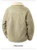 Men's American Retro Suede Plush Top Coat - Casual Winter Jacket with Extra Velvet and Thickness.