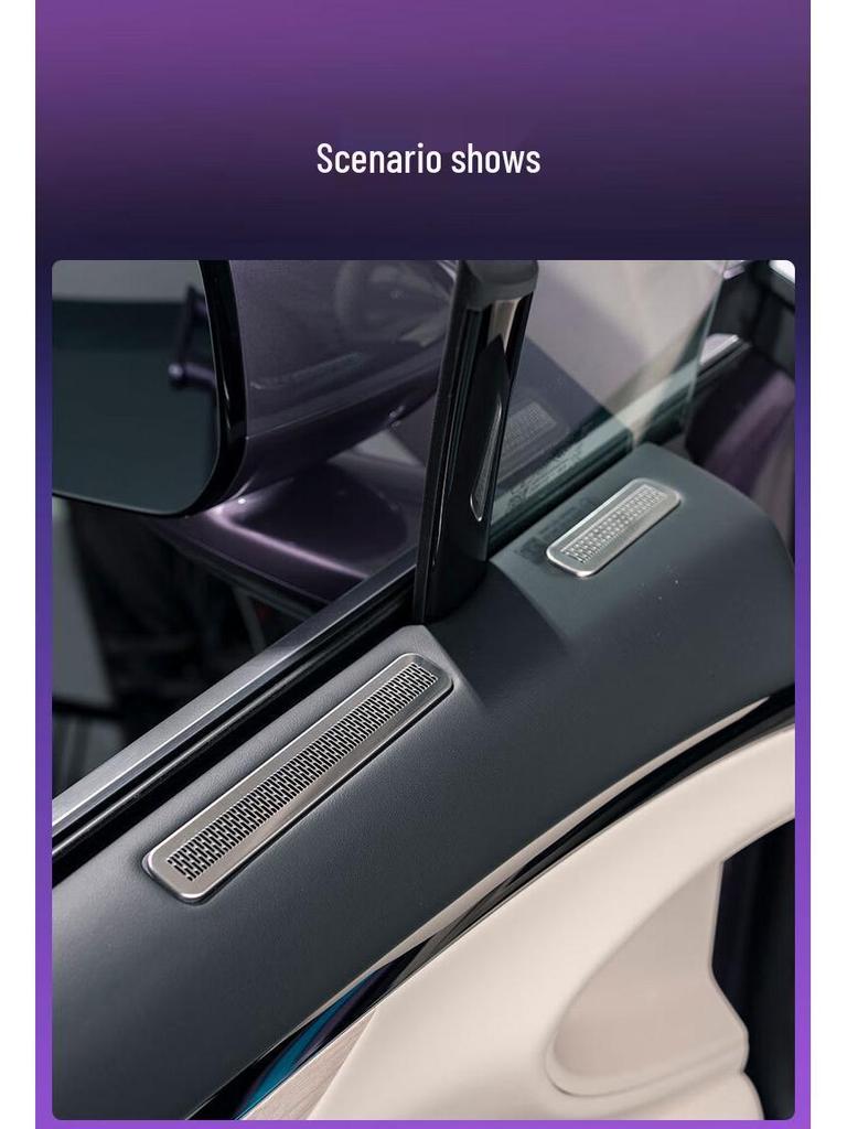 Zhijie R7 Electric Car Door Air Vent Stainless Steel Cover Interior Decor