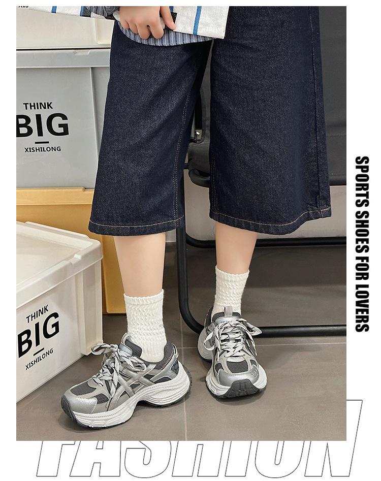 European Thick-Soled Women's Dad Sneakers - 2025 Autumn Casual Running Shoes