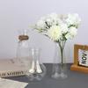 1Pc Plastic Striped Vases Transparent Vases Large-bellied Vase For Wedding Banquets, Festivals And Home Table Decoration