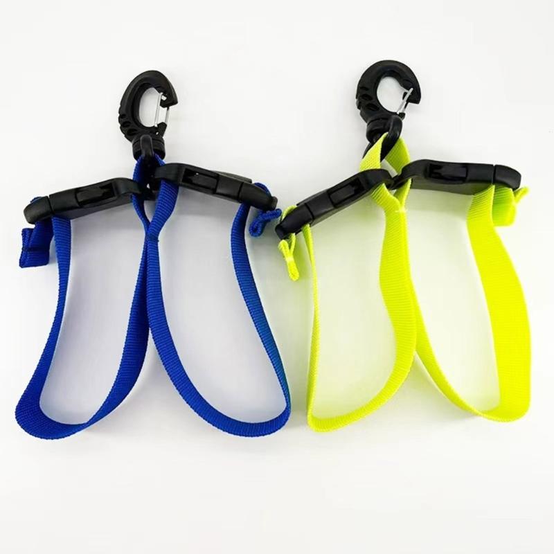 Quickly Adjust Mechanism Fast Detach Fin Strap with Double Buckle for Comfortable Diving Ergonomic Swimming Fin Strap