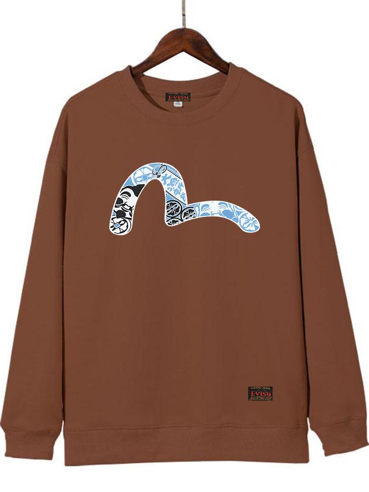 Hanorac Casual Unisex cu Gât Rotund și Imprimeu Fukujin - Tendință Toamnă 2025 YT0088