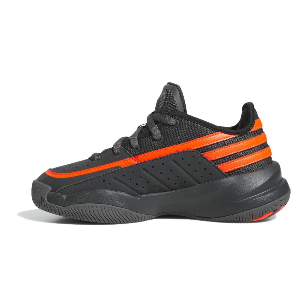 Adidas Front Court J Carbon Solar Red Kids Sneakers Black Grey-Six ID8600