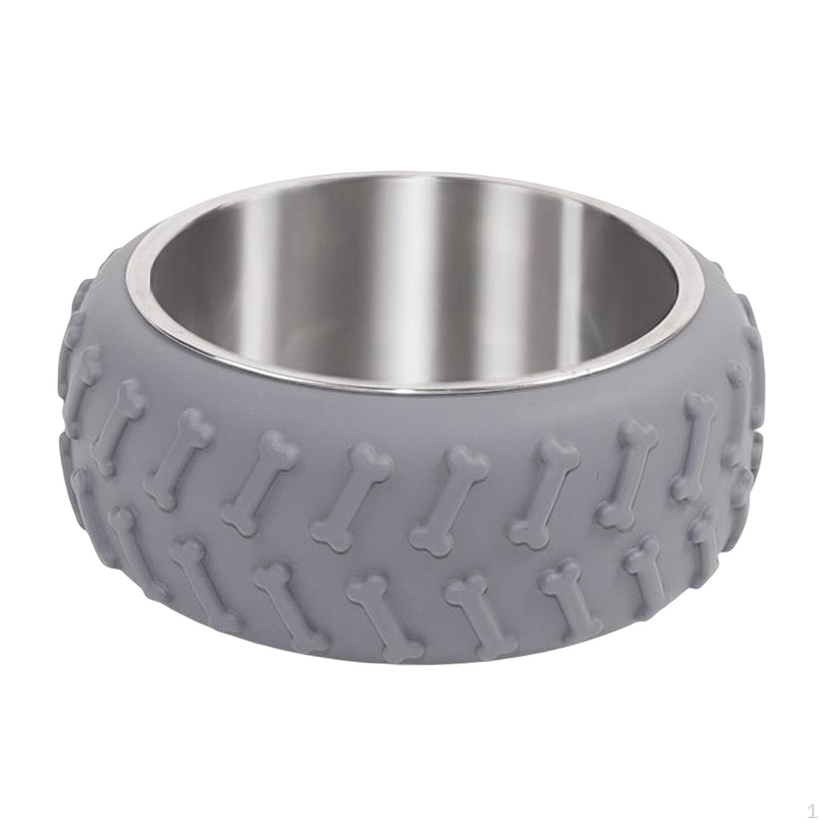 Feeding Bowl for Cats and Dogs - Non-Slip Design Gray