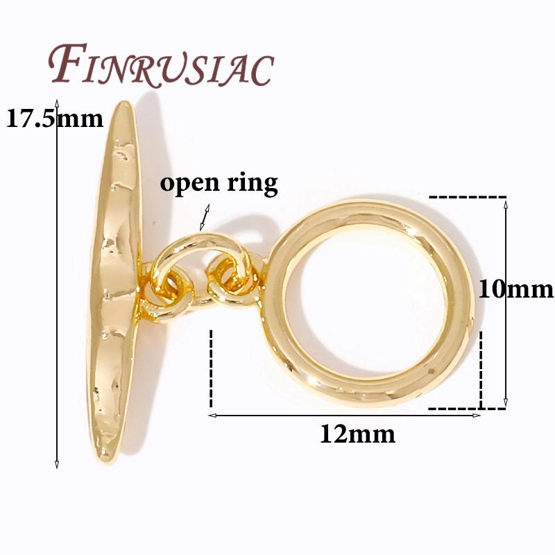 2/4Pcs 18K Gold Plated Toggle Clasps For Jewelry Making Supplies,Brass OT Clasp Connector For Bracelets Findings DIY