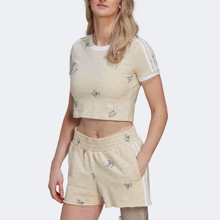adidas Originals X Disney Stitch T Shirt Women's Gray White HT3942