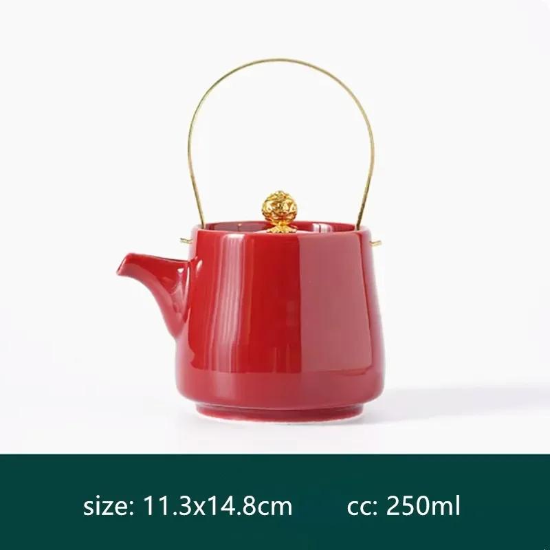 Chinese Ceramic Tea Sets Tradition Handmade Gaiwan Teapot Tea Ceremony Supplies Customized Tea Infuser Wedding Teaware Gifts