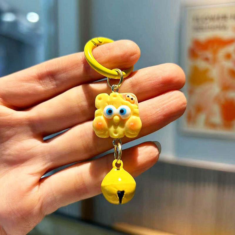 Adorable Cartoon Spongebob Patrick Keychain Resin Cute School Bag Charm Gift Girl