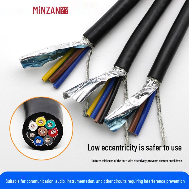 Pure Copper Shielded RVVP Signal Cable, 5-8 Core, 0.5-0.75 Sq mm, Audio Control