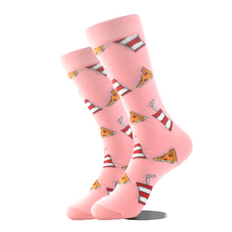 Happy Design Ctue Funny Socks Men Animals Food Pattern Sokken  Divertidos Jacquard Calcetines Unisex Hip Hop Skateboard Sox