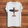 Retro USA Flag P-47 Thunderbolt Aircraft Unisex Tshirt,New White Casual Short Sleeve Tee,Warbird P47 T Shirt