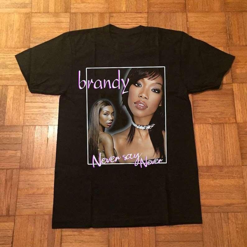 Brandy Norwood Never Say Never Cotton Black All Size T Shirt CM653 Unisex T-Shirt S