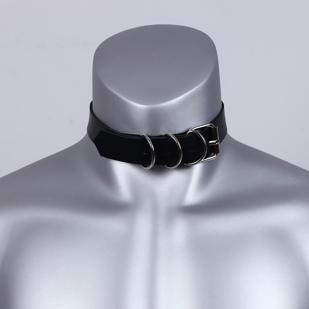 Japanese Harajuku Gothic Punk Bdsm Collar Choker Neck Arm Bondage Leather Belts For Men Gay Erotic Sexual Fetish Leather Harness