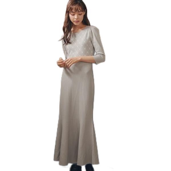by Jill Casual Logo Jacquard Mermaid Knit Gray [Jill Stuart] Dress, Dress, Women's,
