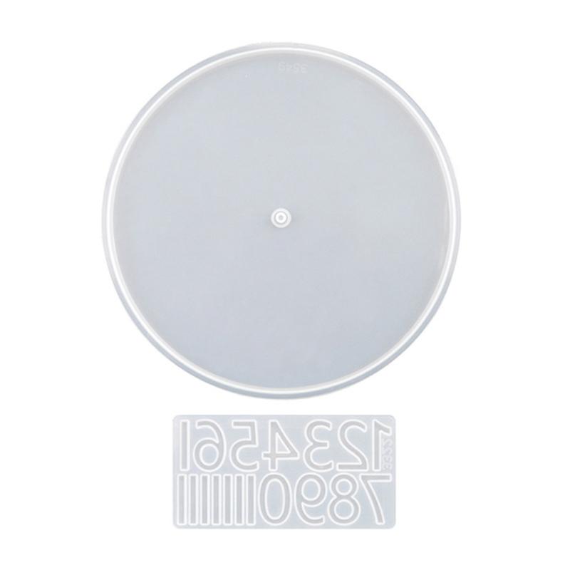 Clock Silicone Mold Clock Alarm Resin Mold Round Timer-Epoxy Casting Mold for DIY Resin Crafts Home Wall Decorations