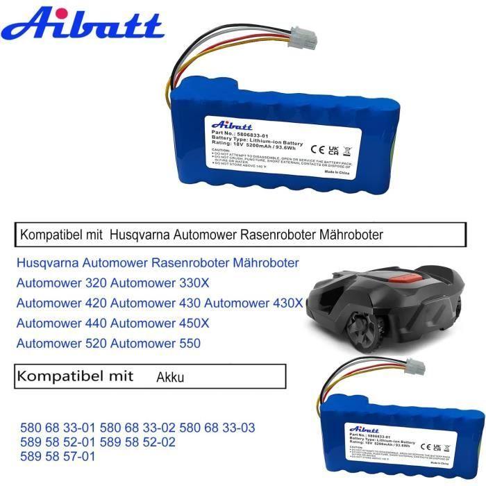 Batterie De Remplacement - GENERIC - Husqvarna Automower - 5200mAh - 18V - Lithium-Ion