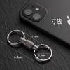 TIMULTI Titanium Detachable Quick Release Key Ring with Detachable 4 Split Rings Keychain, Carabiner, Keychain, Compact, Lightweight,