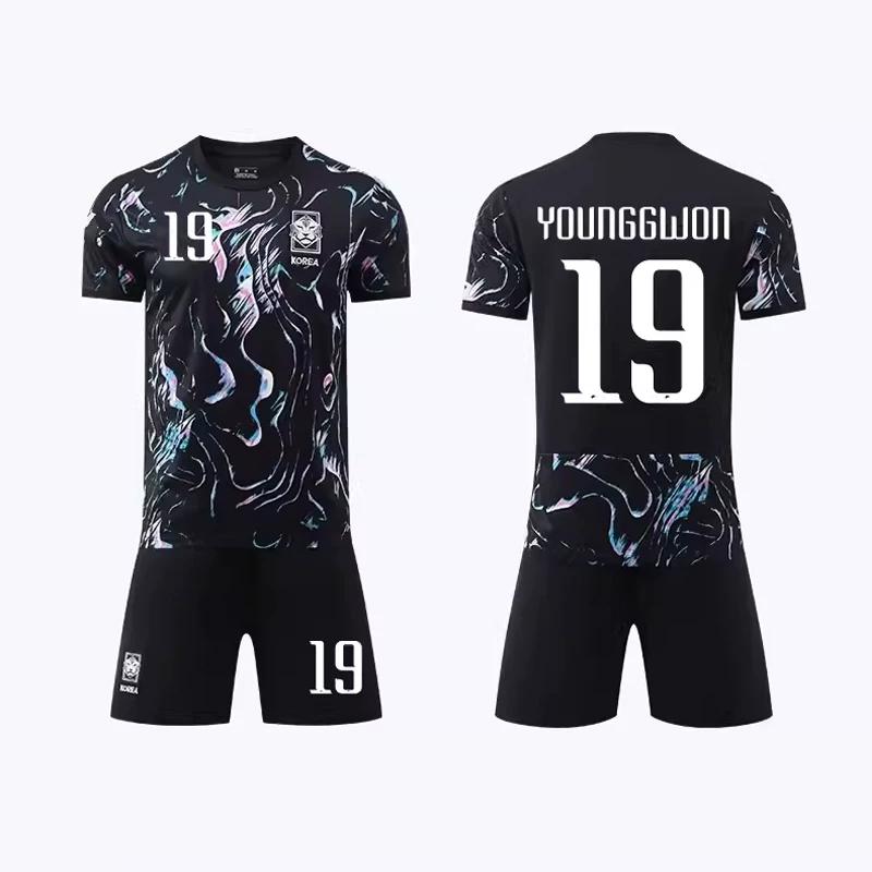 2024 South Korea Football Jerseys Black #19 20