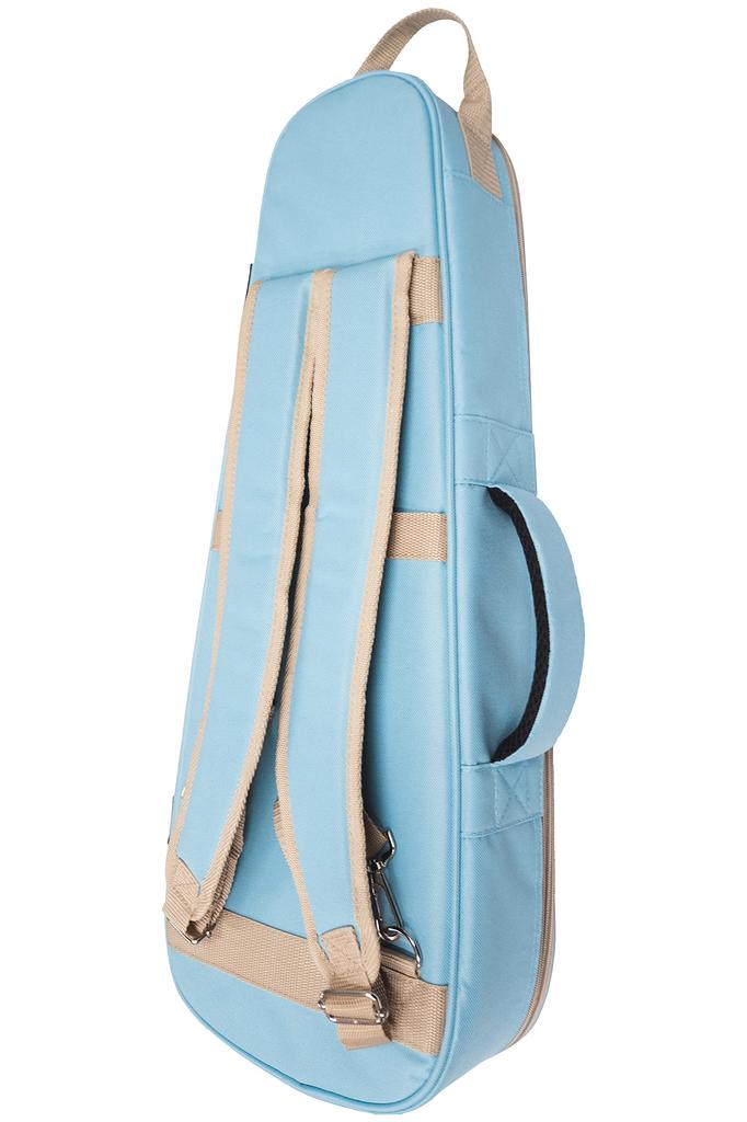 [KIWAYA] KLC-ConSB Concert Size Ukulele Light Case (Long Neck Compatible, Durable and Lightweight, with Retractable Shoulder Strap) Sky Blue
