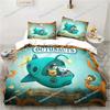 New 3D Cartoon Octonauts Bedding Set Bedroom Single Double Bed King Size Quilt Cover And Pillowcase Kid's Birthday Gift