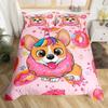Rainbow Unicorn Quilt Cover Charming Dreamy Horse Comforter Cover Cartoon Little Unicorn Bed Cover Kit Single Size For Girl Teen Kawaii Gifts