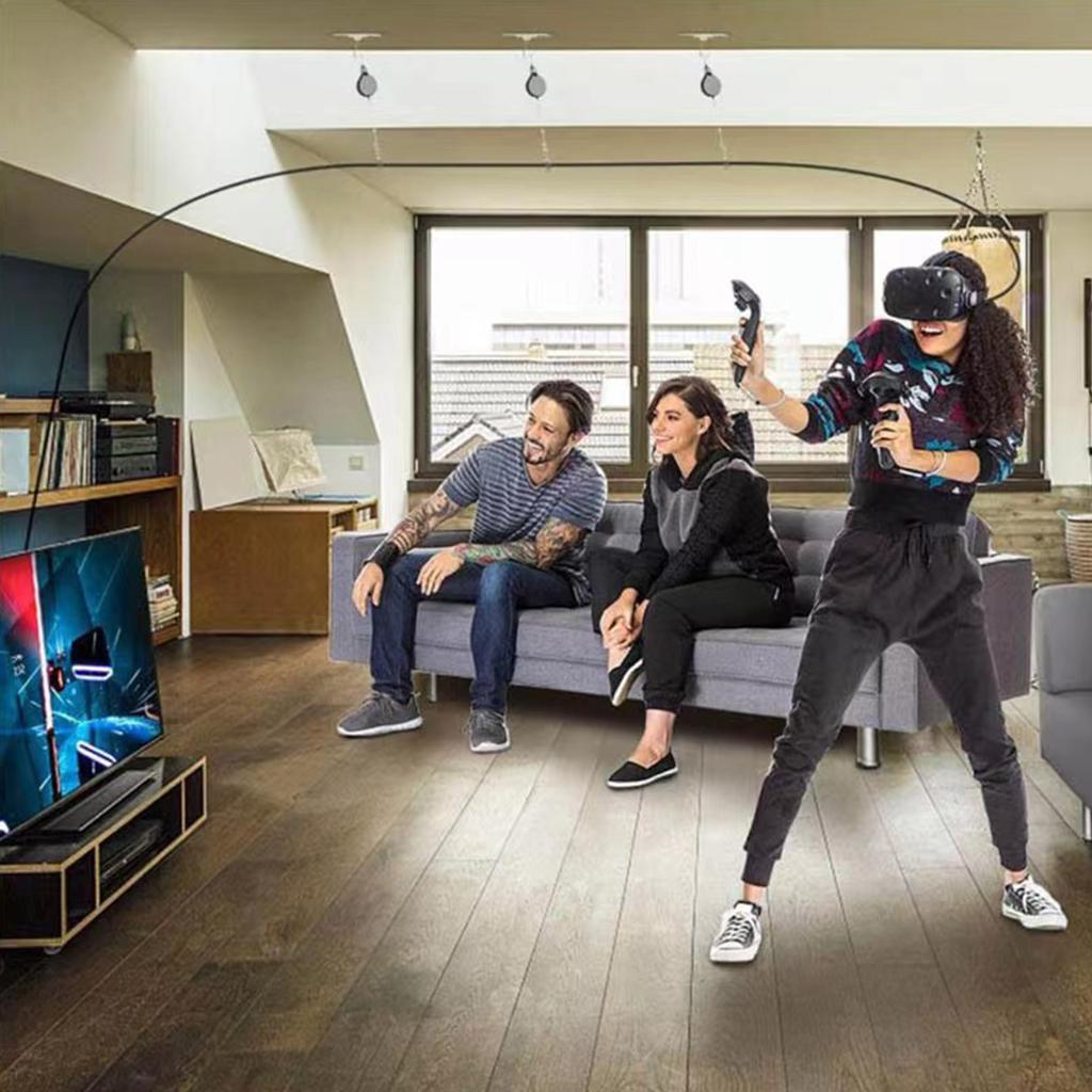 Quieter VR Cable Management Set Ceiling Adhesive Hooks for PS VR2/Pico 4 Link Cable Ceiling Suspension System Set