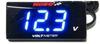 KOSO Motorcycle Small Waterproof LED Volt Meter (Voltmeter) Blue for 12 V Dedicated with Low Voltage Warning Function