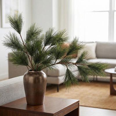 Rama Artificial de Pino Realista Plástico Estilo Chino Árboles de Pino Artificiales con Piñas Vegetación Artificial Decoración de Boda
