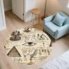 Ancient Egyptian Gods,Round Area Rug,Carpet Rug for Living Room Bedroom Sofa Playroom Decor,Non-slip Floor Mat