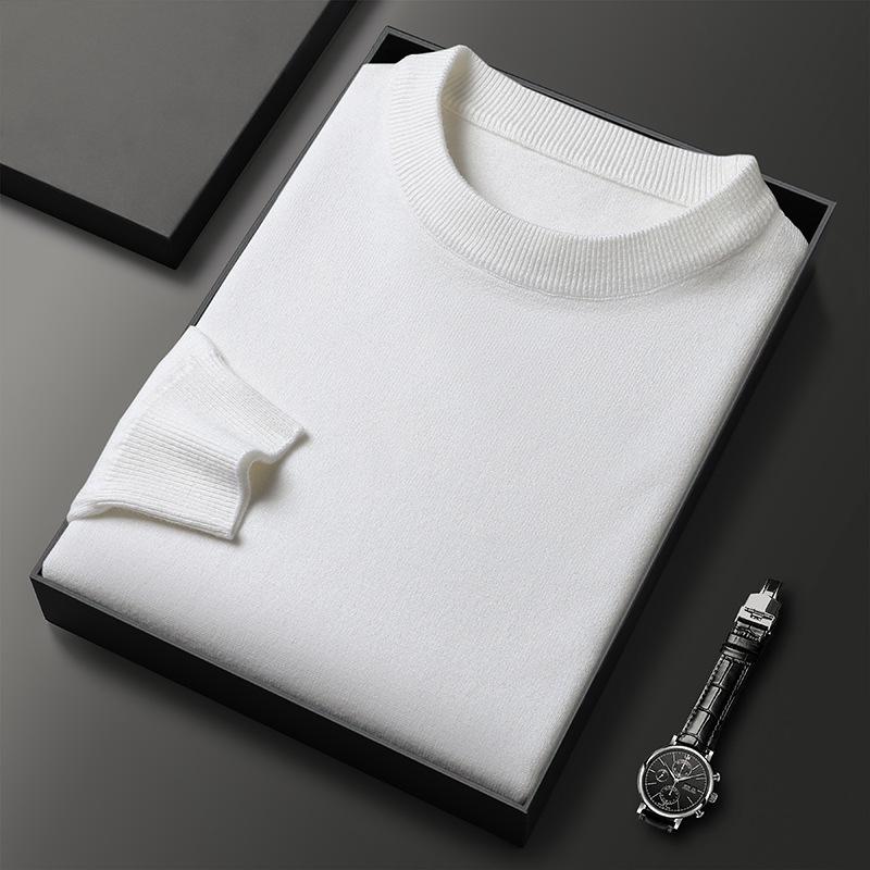 Men's Slim Fit Round Neck Knitted Sweater - Multicolor, Autumn/Winter Collection