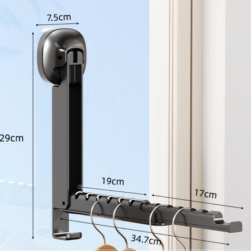 Drying Rack with Suction Cup Foldable Retractable Portable Clothes Drying Folding Clothes Racks Folding Wall-mounted Clothes