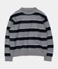 SLOWACID Hairy Stripe Pullover Knit [Gray]