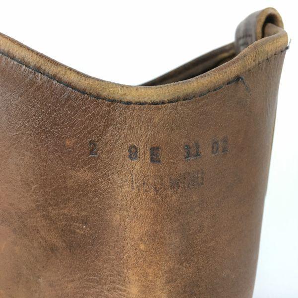 Vintage RED WING Arbeits-/Pecos-Stiefel aus der Zeit vor den 1980er Jahren Größe 8E (Ca.. 26,0 cm) Dunkelbraunes Fahrrad/Stiefel(GEBRAUCHT)
