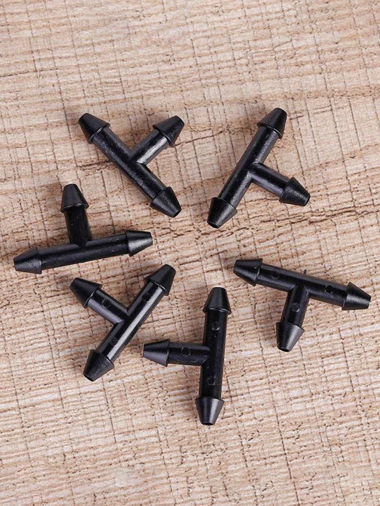 50pcs 3/5 Micro Drip Pipe Connector Universal Drip Irrigation Joint Portable Multi-function Lightweight for Watering Systems