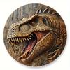 Round Metal Tin Sign Art Painting Wreath Decorative Plates Entrance Decor Gift Mask Theme For Bar Cafe Club Home Room Wall Decor