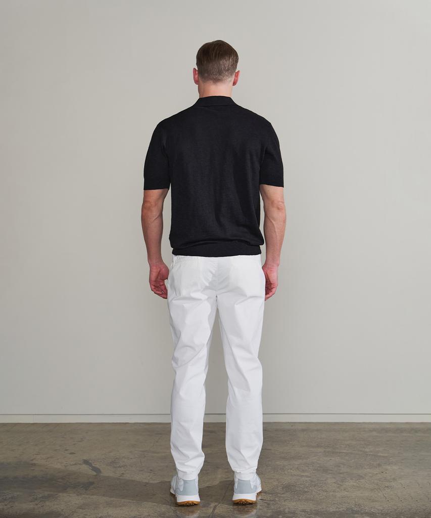 PANICALE Black Johnny Collar Polo Knit