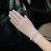 Women's Sunscreen Gloves New Spring and Summer Driving Korean Version of Lace Bow Riding Anti Slip Thin Touch Screen Gloves