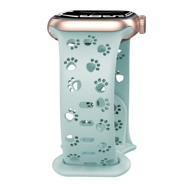 Dog Paw Silicone Strap for Apple Watch Band 49mm 46mm 45mm 44mm 41mm 40mm 38mm Correa Bracelet Series 10 9 8 7 6 5 4 3 SE Ultra2