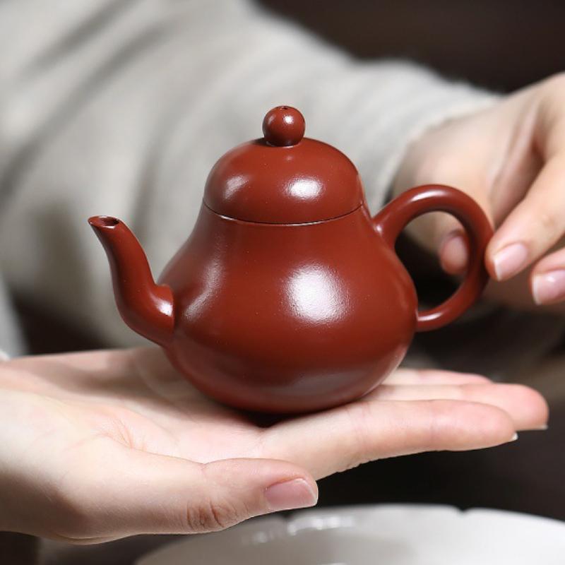 

120ml Retro Yixing Purple Clay Teapots Handmade Si Ting Pot Raw Ore Dahongpao Mud Tea Maker Kettle With Strainer Zisha Tea Set