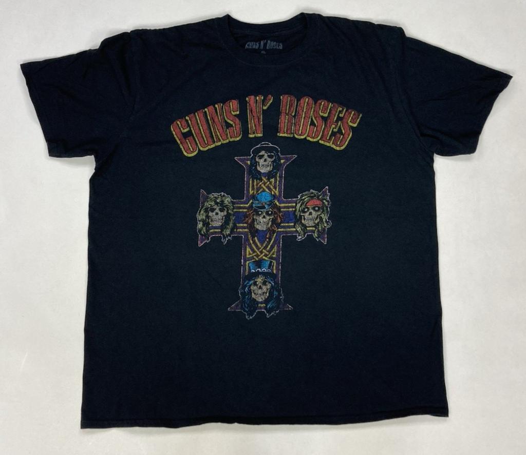 Guns N Rose Cross Graphic T-shirt Men XL Black Short Sleeve Music