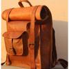 Rucksack Genuine Brown Messenger Bag Leather Backpack Laptop Travel