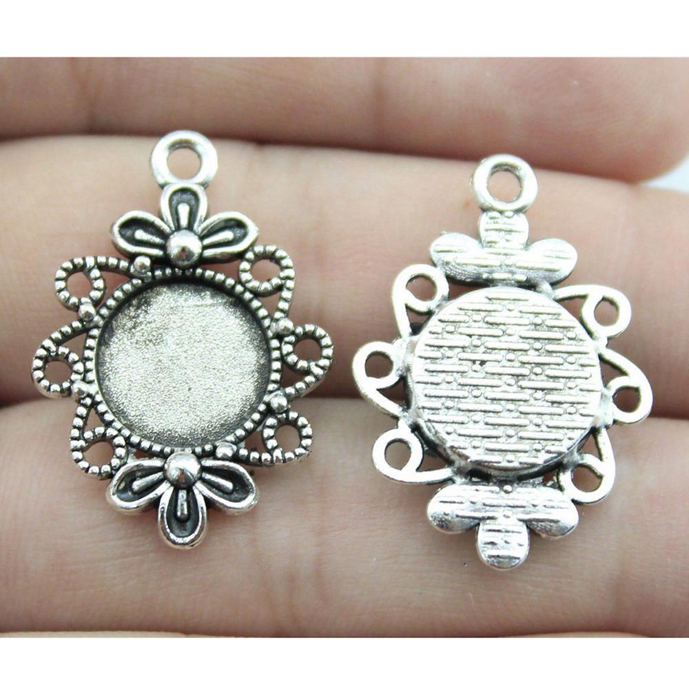 Fit Round 12mm Glass Cabochon Base Setting Tray Accessories Parts Men Jewelry New Arrivals Cheap Cute Stuff