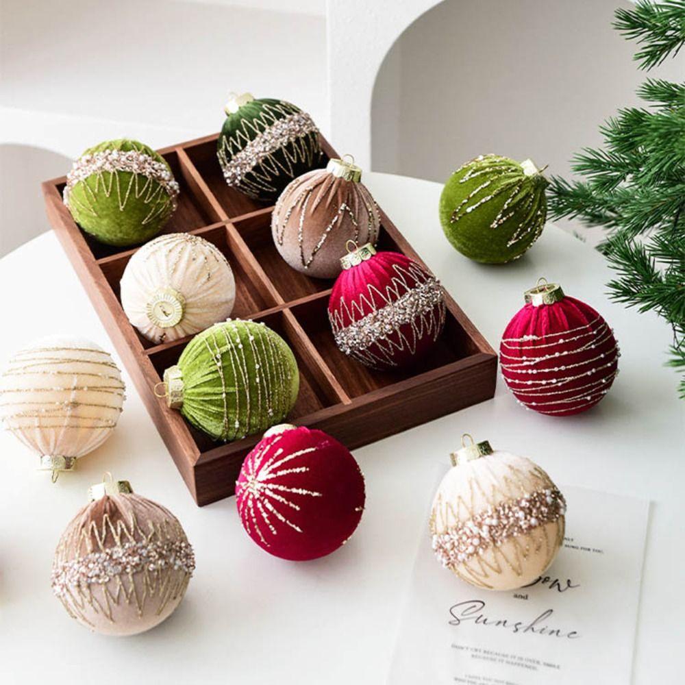 4Pcs/set Sparkling Xmas Tree Hanging Pendant Xmas Ornament Ball  Christmas Decorations