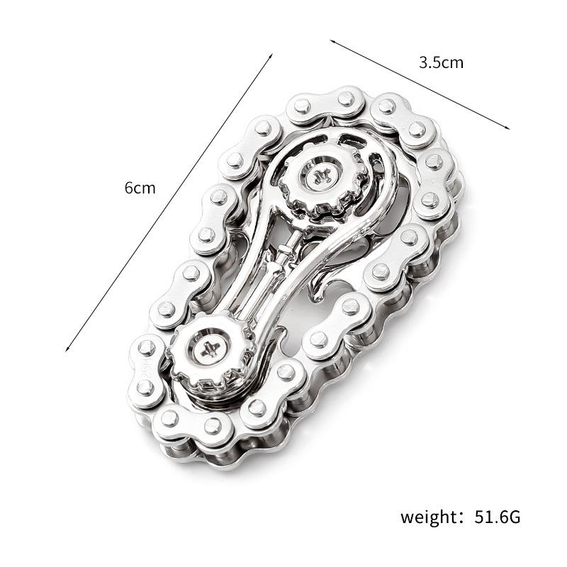 Sprockets Flywheel Fingertip Gyro Fidget Spinner Antistress Anxiety Metal Bike Chains EDC Spinner Fidget Toys For Adult Kids