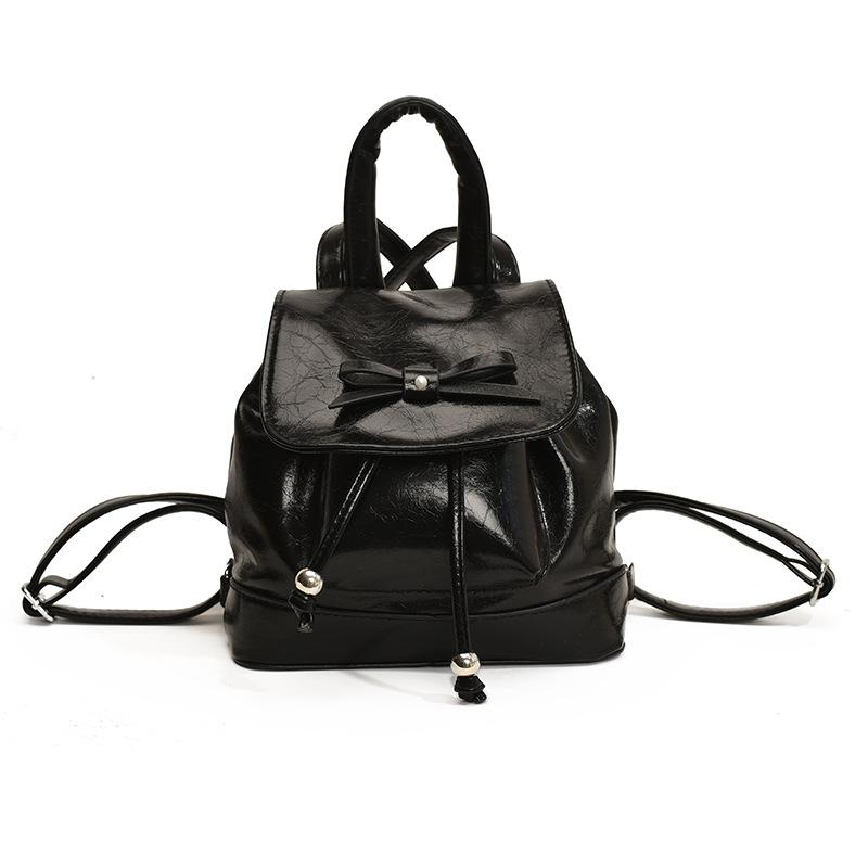 

Рюкзак женский модный дизайн Sense Niche портативный корейский выпуск школьная сумка сумка-ведро тренд повседневный легкий дорожный рюкзак чёрный