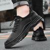 Men's Casual Leather Shoes Breathable Comfortable Men's Business Oxford Leather Flats Shoes Outdoor Fashion Men Flats