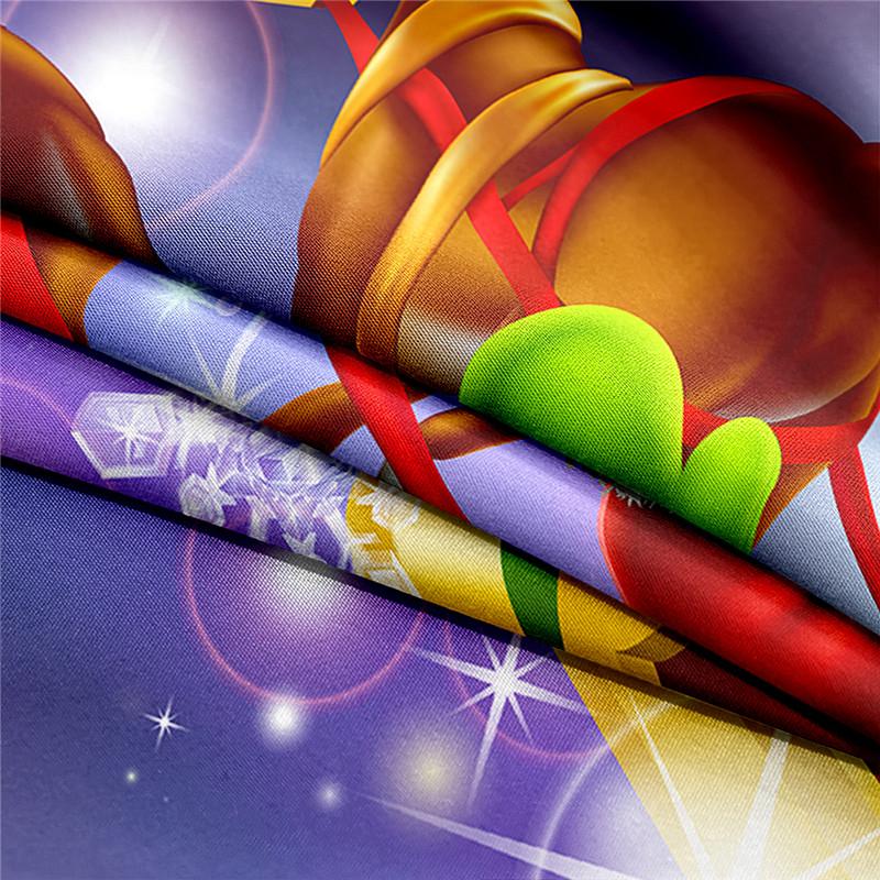 Powóz Bożonarodzeniowy 0.9/1.2/1.5/1.8/2.0m Poliestrowe Prześcieradło Płaskie z Nadrukiem Cyfrowym z Poszewką na Poduszkę Zestaw Pościeli z Nadrukiem