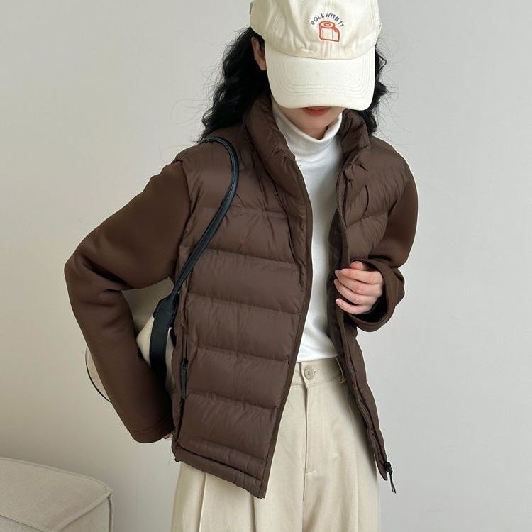 Høst- og vinterdameklær Europeisk og amerikansk stil Moteabel allsidig skjøtet kort bomullsjakke